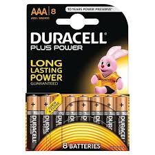 Duracell Plus Power AAA-batterier – 8 stk.