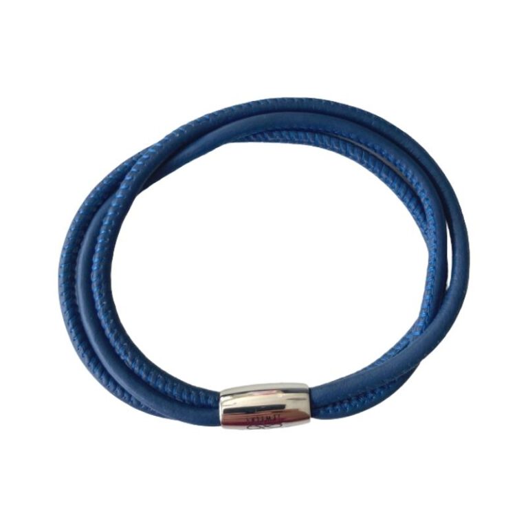 Endless Jewelry 3-String Læderarmbånd - blå