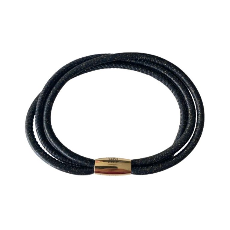 Endless Jewelry 3-String Læderarmbånd - golden splash