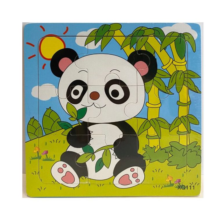 Træpuslespil med panda