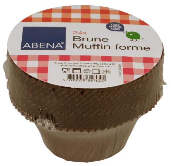 Abena Brune Muffin forme 24 stk.