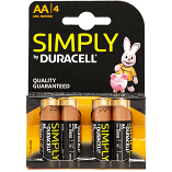 Duracell Simply AA - 4 pak