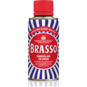 a can of liquid with a red cap